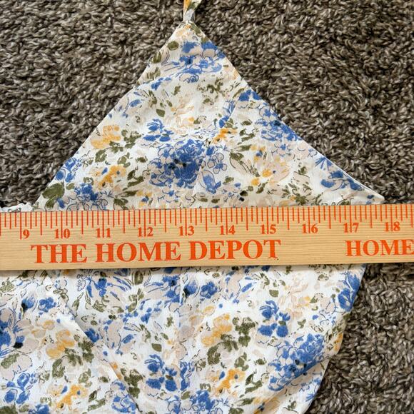 En Saison Floral Midi Slip Dress M White Feminine Bridal Ruched Romantic NWT - Picture 5 of 10